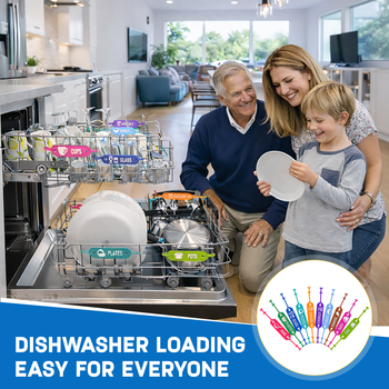 Dishwasher Loading Guide Signs for Kid Chores & Families